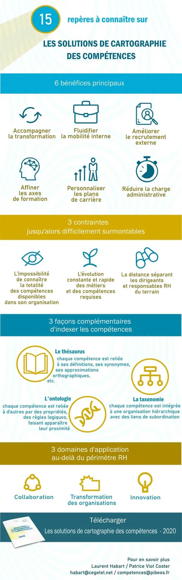 Infographie "Les solutions de cartographie des compétences"